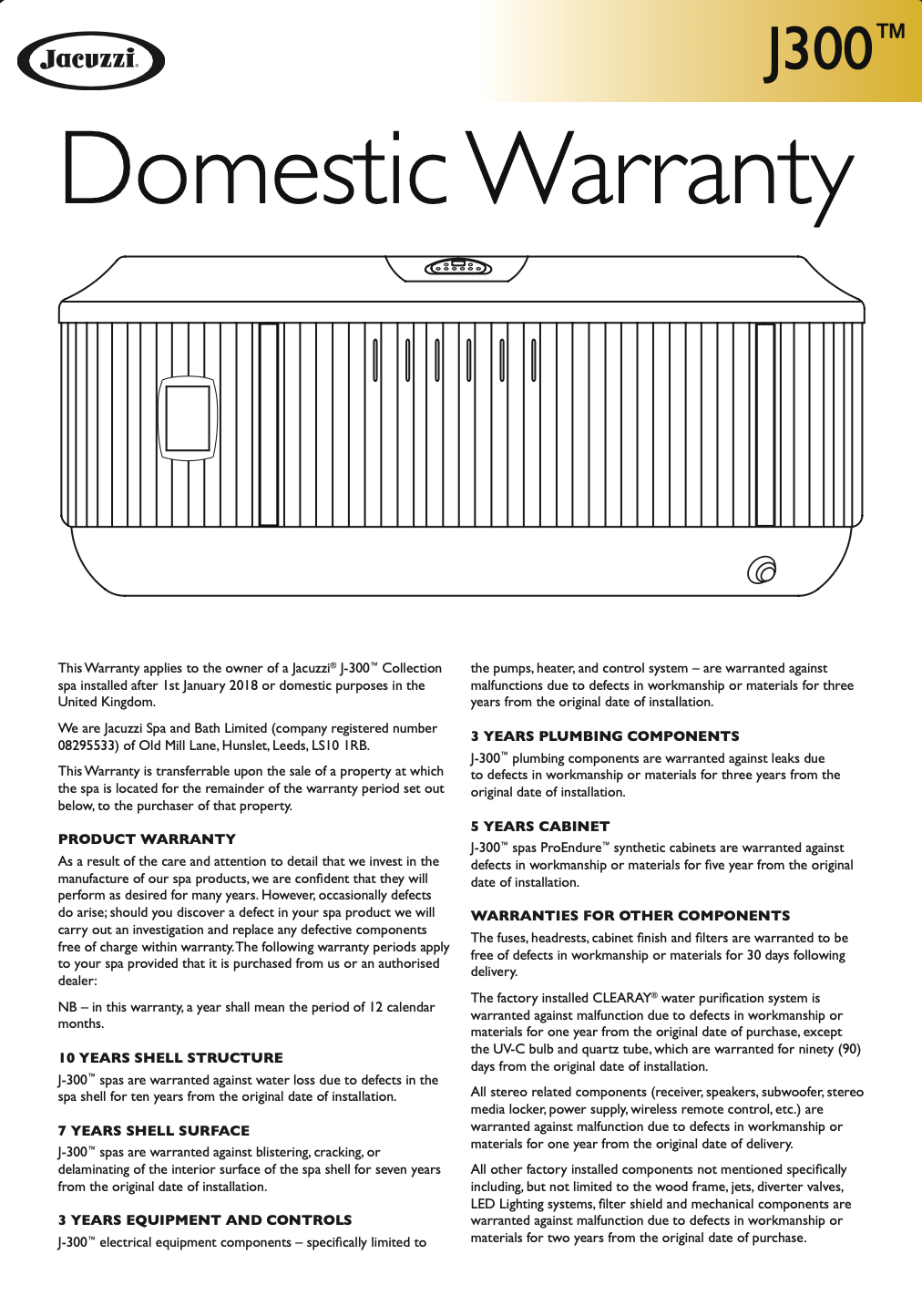 J300 2018-2022 Warranty