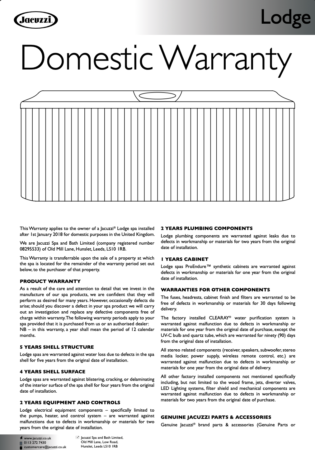 Lodge 2018-2022 Warranty