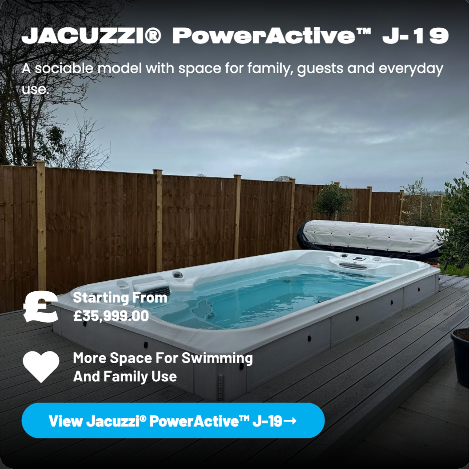 Jacuzzi PowerActive J19 Swim Spa
