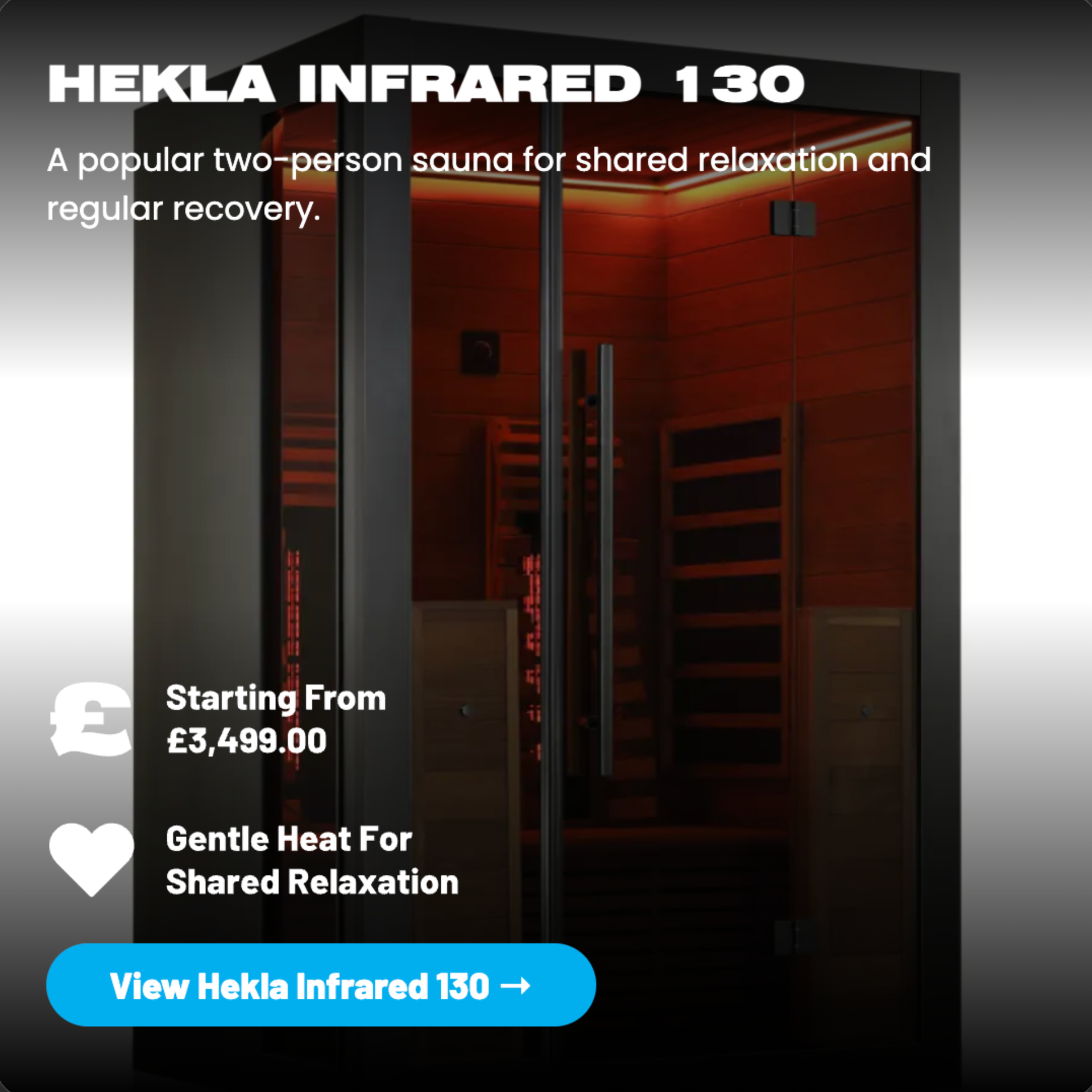 Hekla Indoor Infrared 130 Sauna