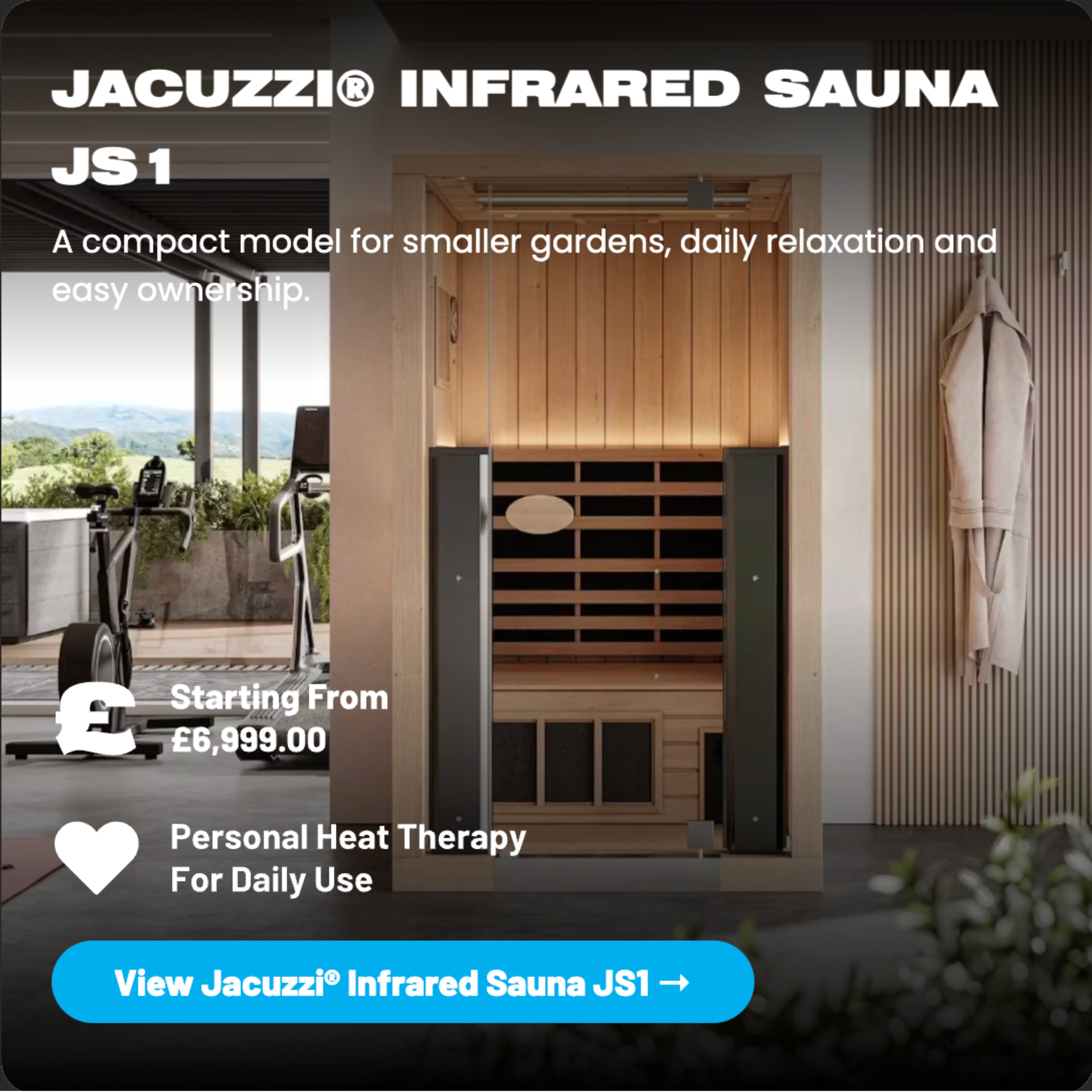 Jacuzzi Indoor Infrared JS1 Sauna