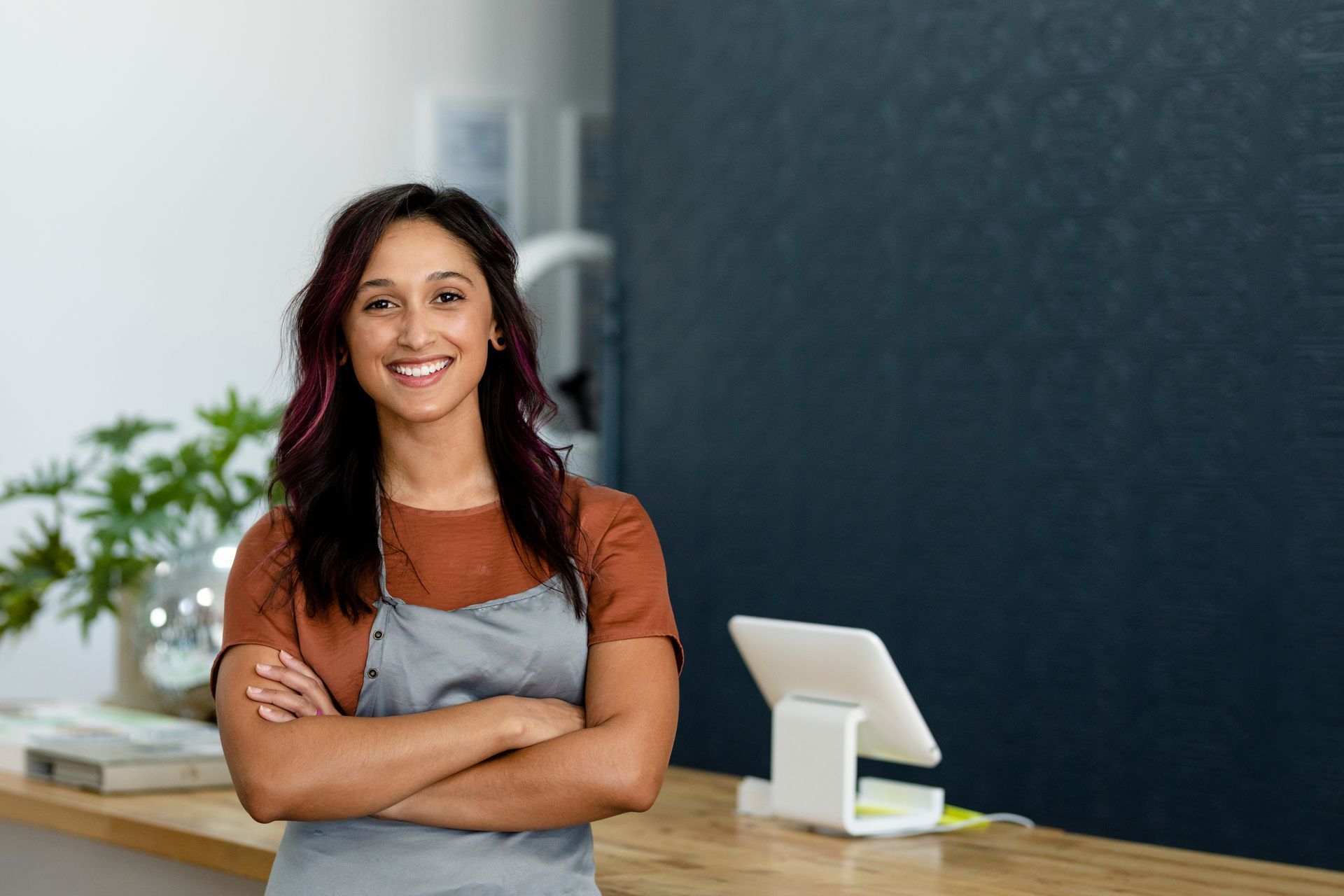 her salon is protected by commercial property insurance