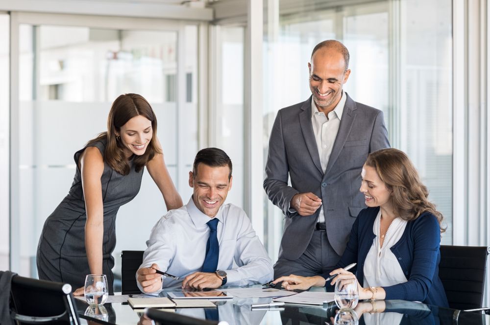 smiling people in sandy springs office