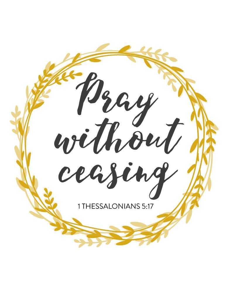 Pray without ceasing