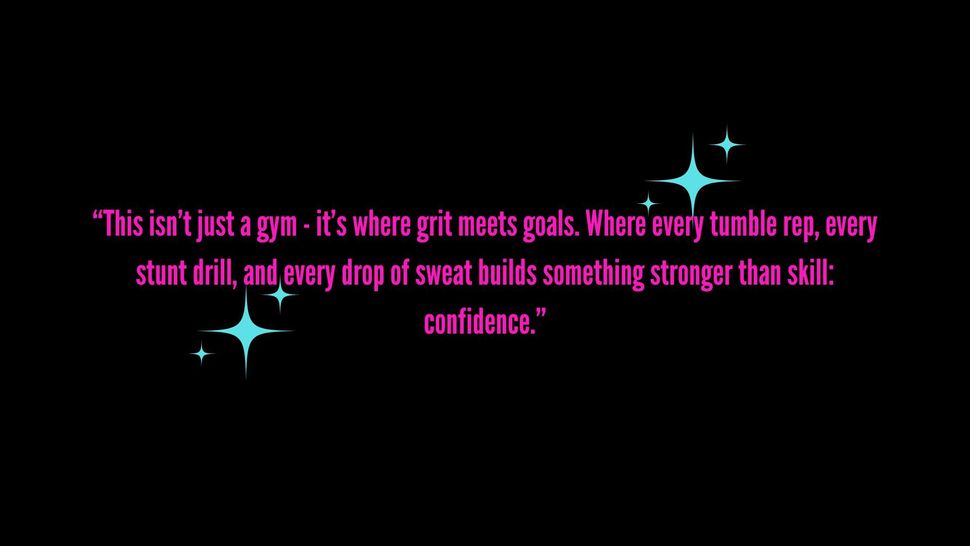 A black background with pink text that says this isn 't just a gym