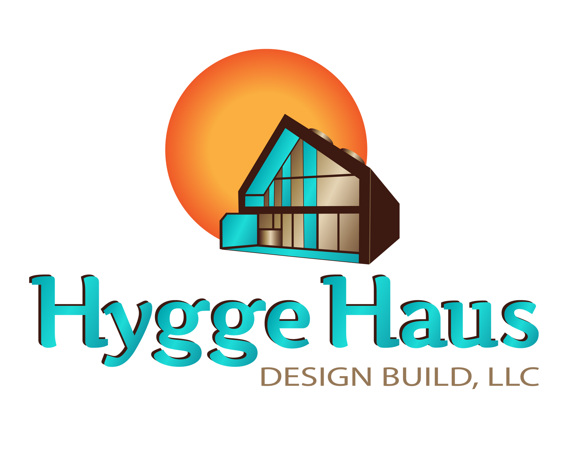 A logo for a company called hygge haus design build llc