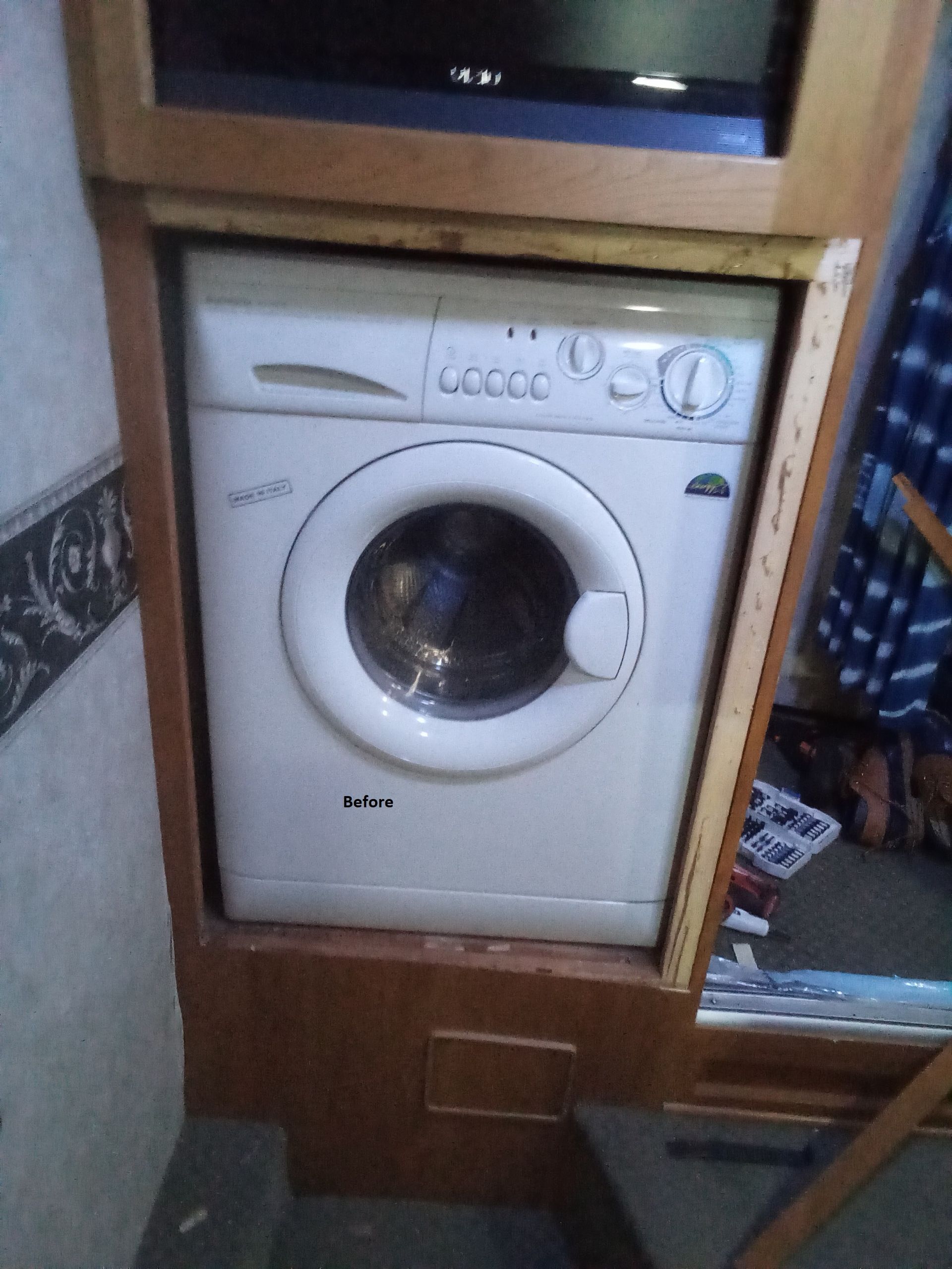 Before Remodeling the Laundry Cabinet | Union, MO | 3R RV & Horse Trailer