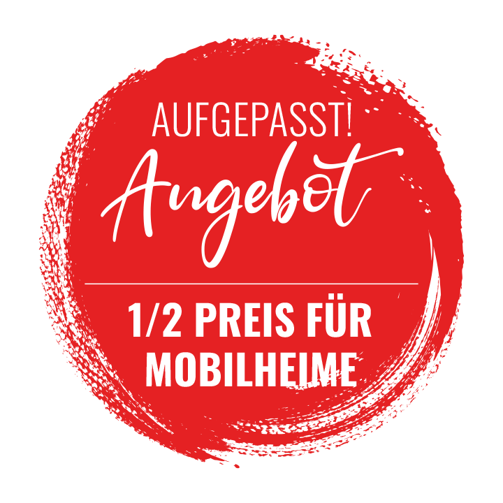 ein rotfarbener runder Button mit der Aufschrift 