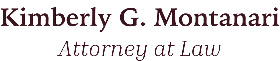 Kimberly G. Montanari, Attorney at Law logo in black and gray text on a white background