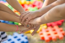 Children hands in