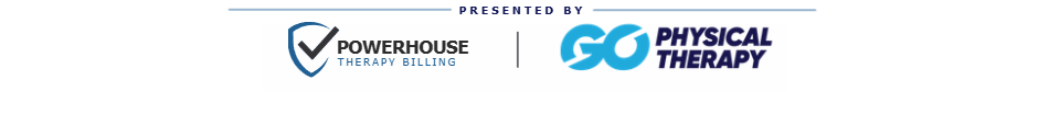 NewWellness and Go Physical Therapy logos in blue and black on a white background