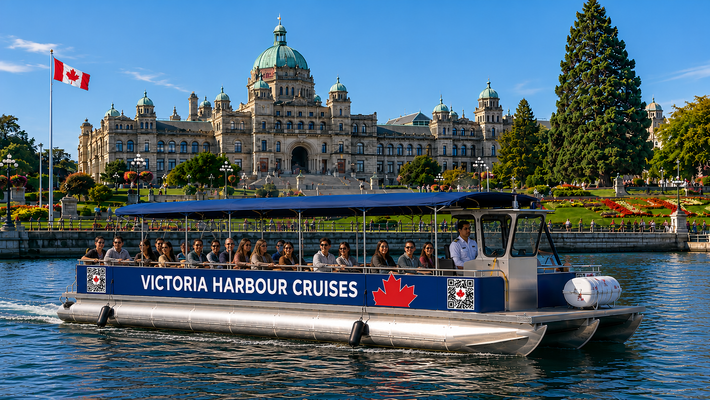 Enjoy a sightseeing boat tour of Victoria Harbour