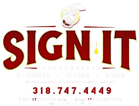 A red sign that says sign it on it