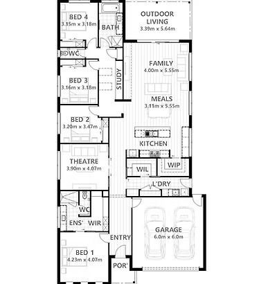 Floor Plan — Twomey Homes in Delacombe, VIC