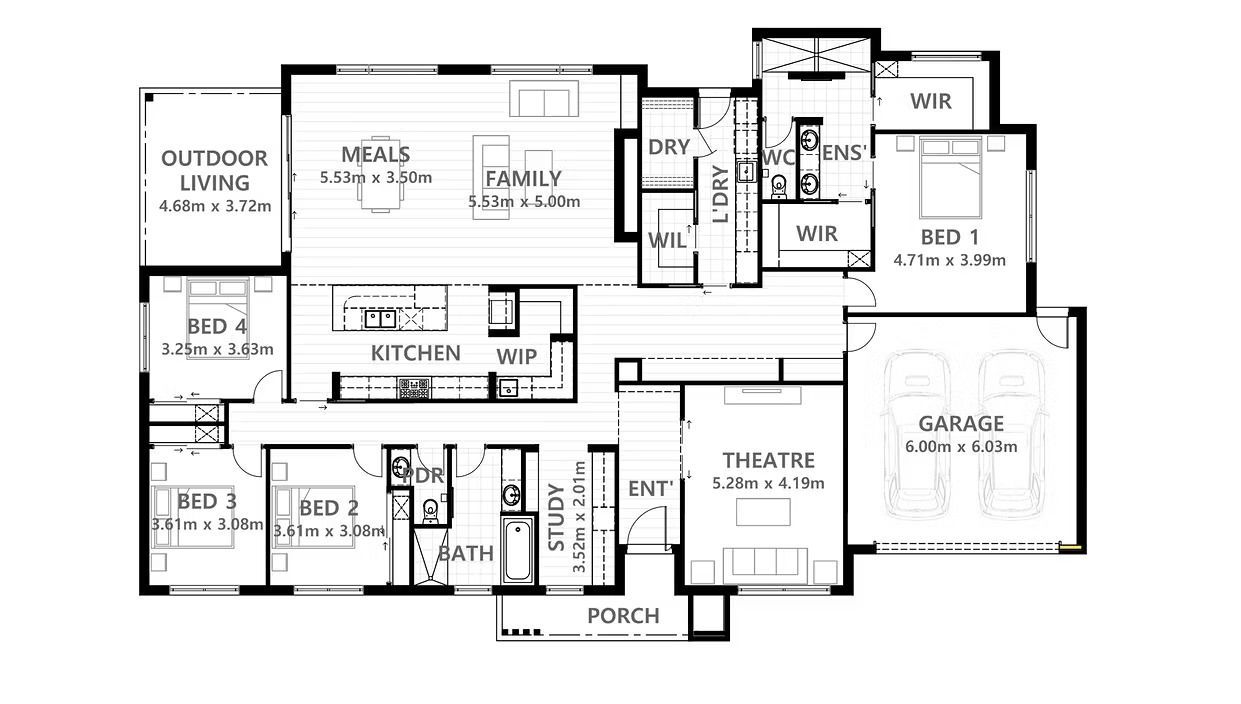 Floor Plan — Twomey Homes in Delacombe, VIC