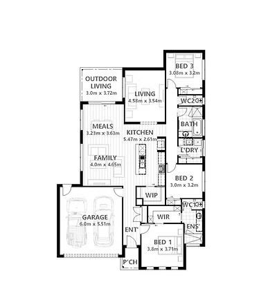 Floor Plan — Twomey Homes in Delacombe, VIC