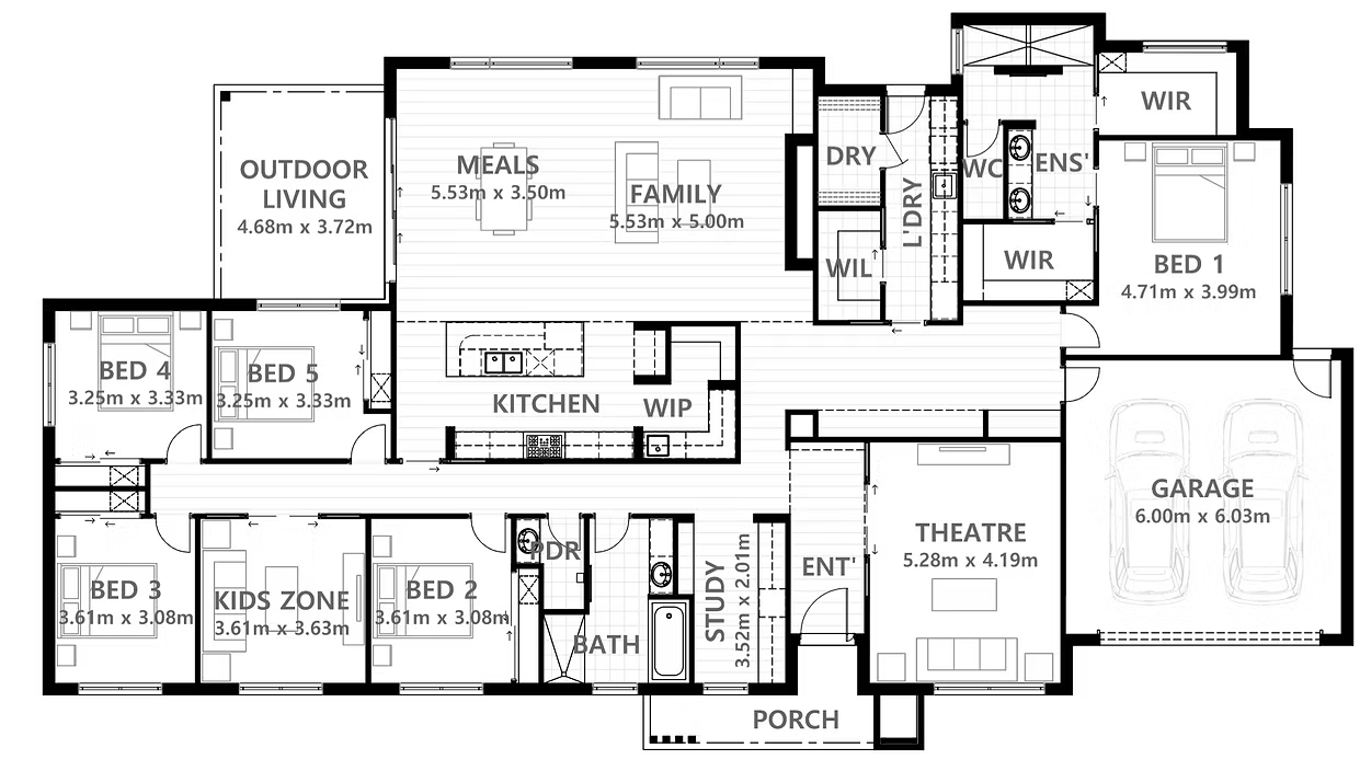 Floor Plan — Twomey Homes in Delacombe, VIC