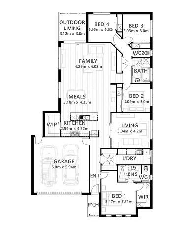 Floor Plan — Twomey Homes in Delacombe, VIC
