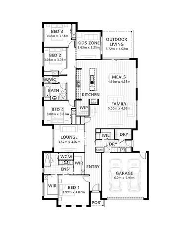 Floor Plan — Twomey Homes in Delacombe, VIC