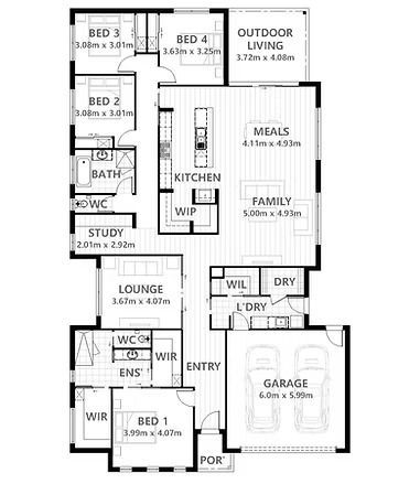 Floor Plan — Twomey Homes in Delacombe, VIC