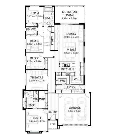 Floor Plan — Twomey Homes in Delacombe, VIC