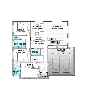 Floor Plan — Twomey Homes in Delacombe, VIC