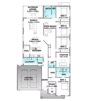 Floor Plan — Twomey Homes in Delacombe, VIC