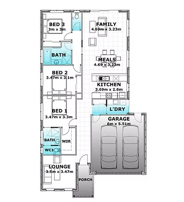 Floor Plan — Twomey Homes in Delacombe, VIC