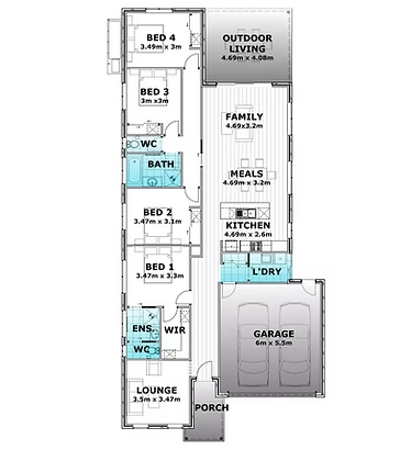 Floor Plan — Twomey Homes in Delacombe, VIC