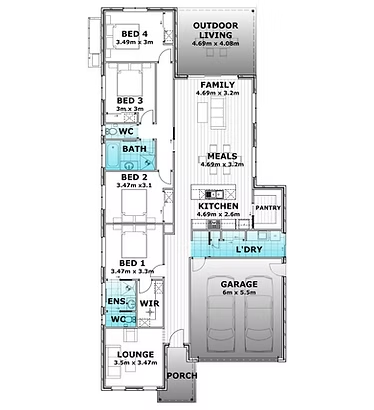 Floor Plan — Twomey Homes in Delacombe, VIC
