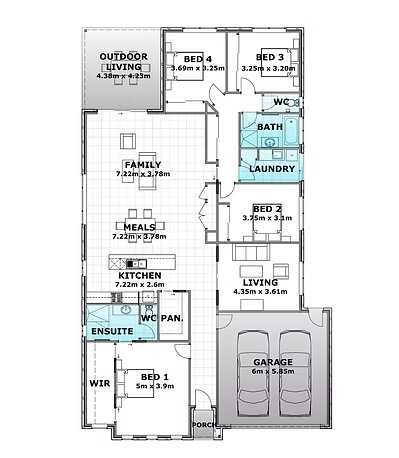 Floor Plan — Twomey Homes in Delacombe, VIC