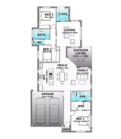 Floor Plan — Twomey Homes in Delacombe, VIC