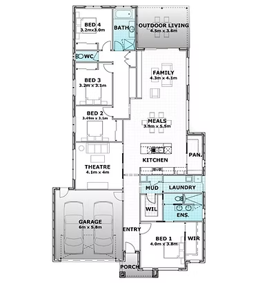 Floor Plan — Twomey Homes in Delacombe, VIC