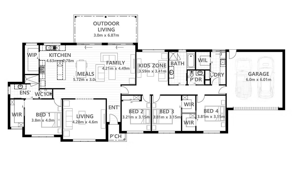 Floor Plan — Twomey Homes in Delacombe, VIC