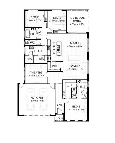 Floor Plan — Twomey Homes in Delacombe, VIC