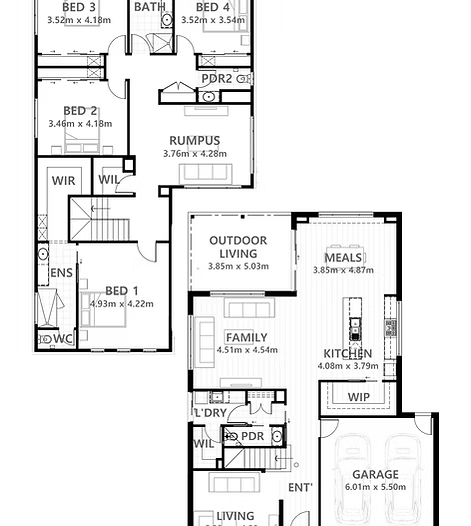Floor Plan — Twomey Homes in Delacombe, VIC