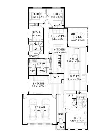 Floor Plan — Twomey Homes in Delacombe, VIC