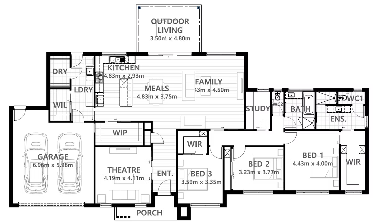 Floor Plan — Twomey Homes in Delacombe, VIC