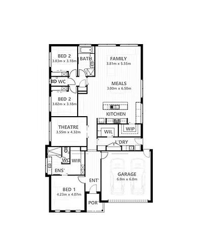 Floor Plan — Twomey Homes in Delacombe, VIC