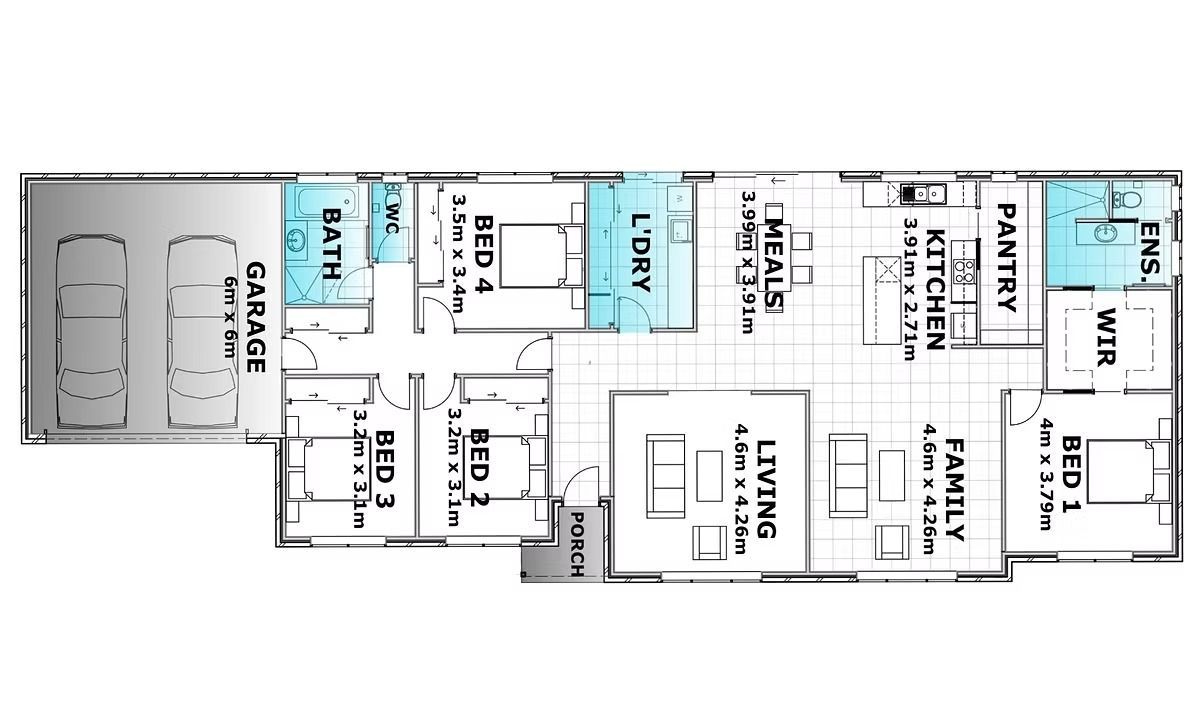 Floor Plan — Twomey Homes in Delacombe, VIC