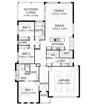 Floor Plan — Twomey Homes in Delacombe, VIC