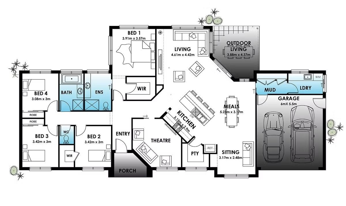 Floor Plan — Twomey Homes in Delacombe, VIC