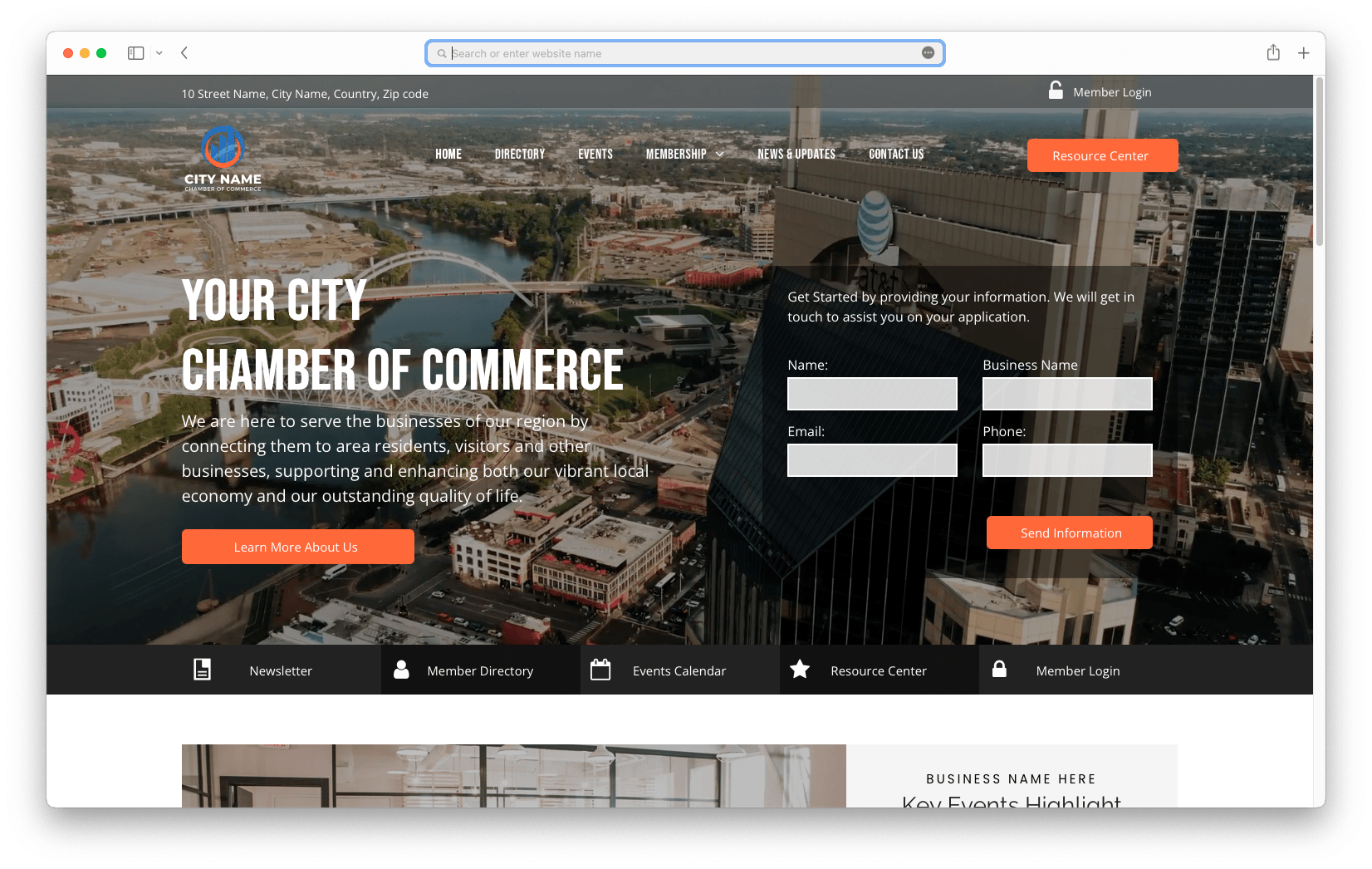 Website Templates For Chambers Chamber Nation