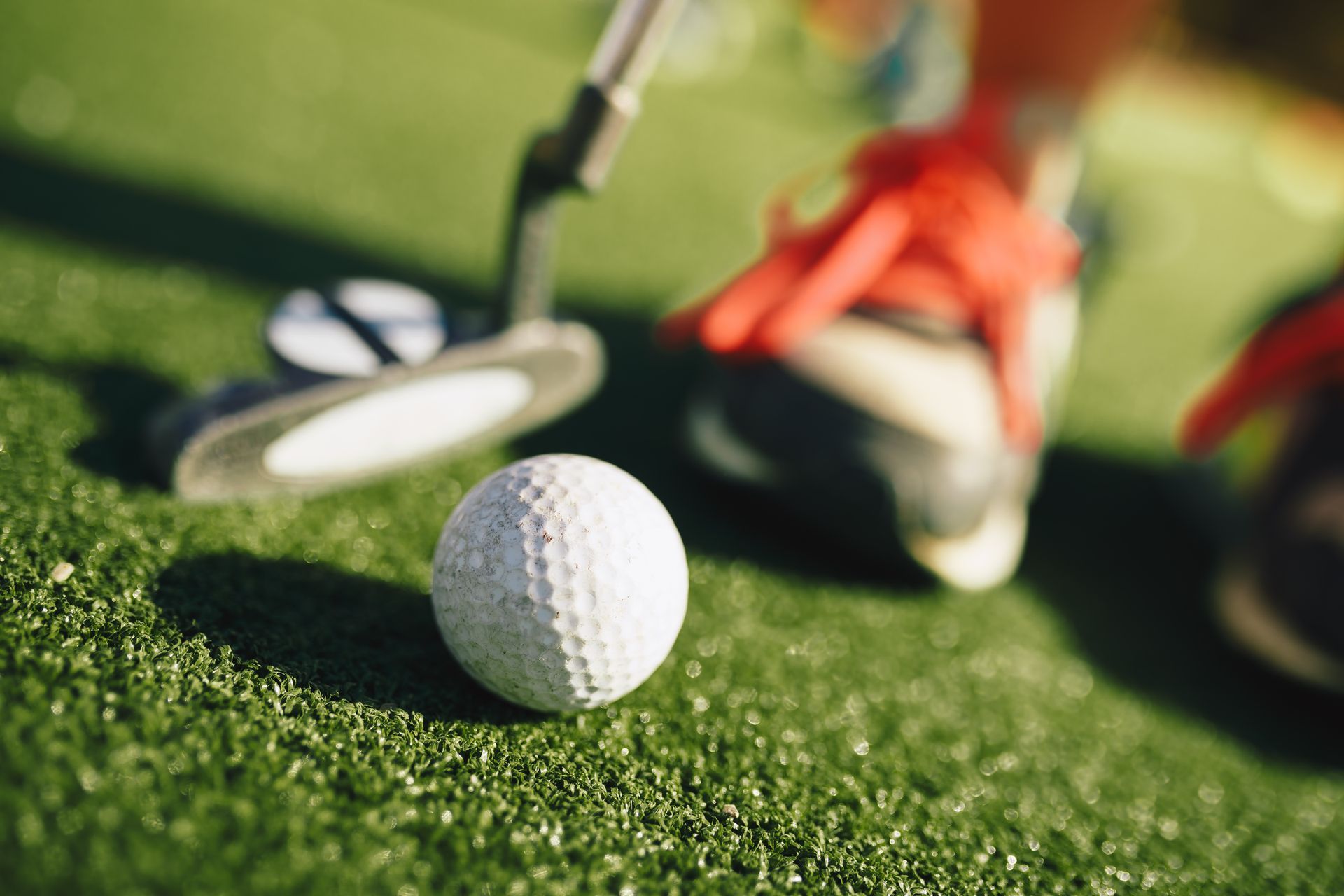 Indoor fun of a virtual golf pub