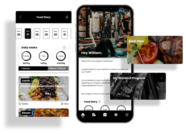 Mobile phone graphic with app image placeholders. Black phone and display with red rectangles.