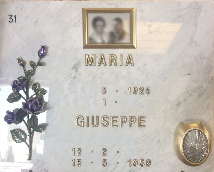 Loculo in marmo per coppia