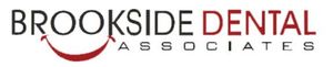 Brookside Dental Associates logo in black and red text with a red smile arc