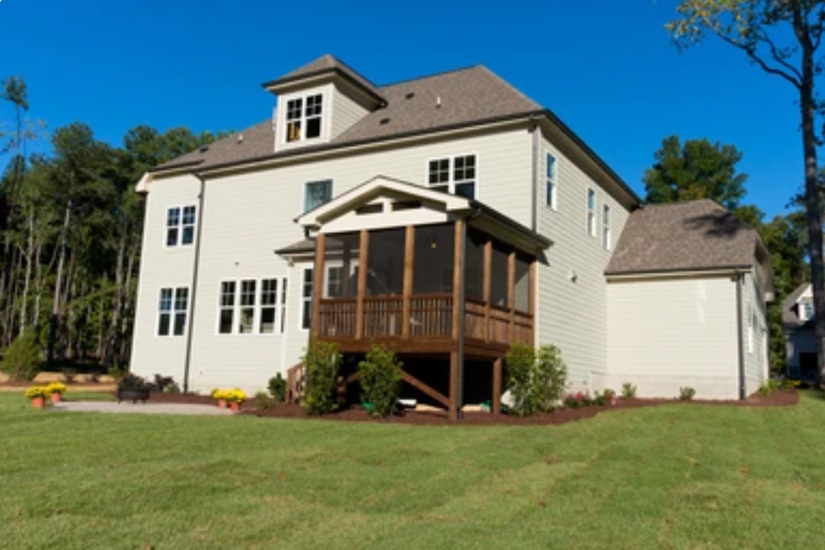 home with a screened porch