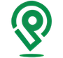 A green logo featuring a stylized letter