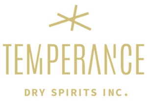 Gold Temperance Dry Spirits Inc. logo with an abstract starburst above the name
